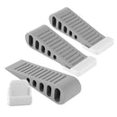 Set 3 TPR Rubber Door Stoppers Security Door Wedges Durable&Realiable White
