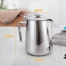 1L Stainless Coffee Pitcher Milk Frothing Jug Kitchen Craft DIY with Lid