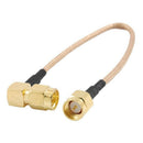 6" SMA Male to SMA Right Angle Male Plug Jumper Pigtail Cable RG316 P1L3