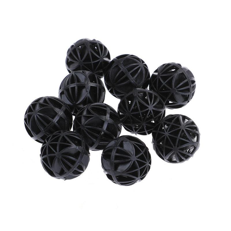 10Pcs 26mm Bio Balls Bag Filter Media Wet/Dry Koi Fish Pond Reef Aquarium FT