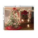 Christmas Tree Snowy Sky Wall Art Hanging Tapestry Dorm Bedspread Decor H