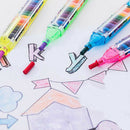 2Pcs 20 Colors Crayons Stacker Pens Drawing Graffiti Pen Kids DIY Art Supplies