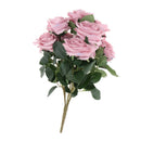 10 Heads Silk French Rose Artificial Flower Bouquet Floral Crafts Purple