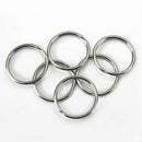 10 Pcs Stainless Steel Key Holder Split Rings Keyring Keychain Keyfob 25mm