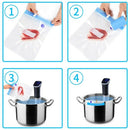 Bags Kit,20 Reusable BPA Free Food Vacuum Zipper Sealer Bags with 2 Sealing