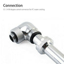 12.9Mm G1/4 Thread 90 Degree Rotary Tube Connector Fitting For Pc Water CoolO7L9