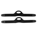 2Pc Black Standard Rubber Fin Strap Scuba Diving -Universal Fits Most Fins S