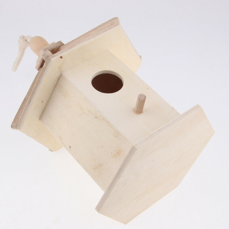 Wooden Bird House | Nesting Box & Garden Decoration for Small Birds | Outdoors
