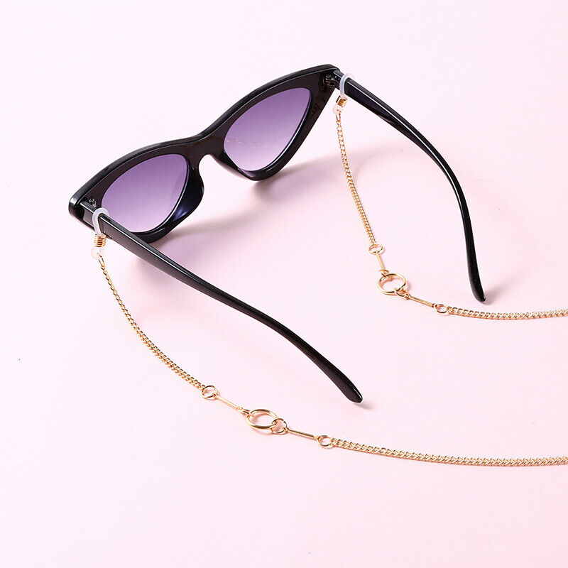 Non-slip Reading Glasses Chain Women Metal Ring Sunglasses Casual Punk Chain Kw