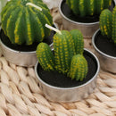 6Pcs Mini Tealight Candles Long Burning Unscented Succulent Tea Light Home Decor