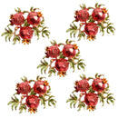 Pack of 5pcs Crystal Pomegranate Headpiece Headwear DIY Accessories