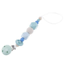 2Pcs Wooden Baby Teether Dummy Soother Clips Chain Holder Pacifier Strap