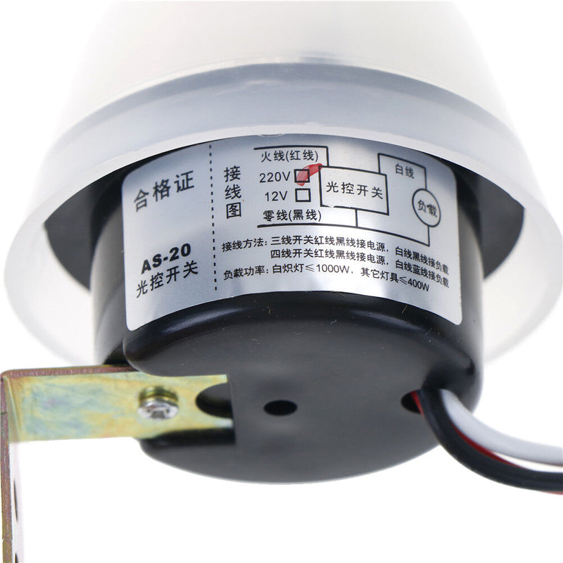 DC/AC 220V Auto On Off Light Switch Photo Control Sensor 50-60Hz 10A Rainproo Gw