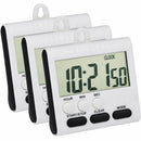 3 Pack 24 Hours Magnetic Kitchen Timers With Digital Alarm Clock Timer, Lou