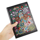DIY Peafowl Special Shaped Diamond Painting 50 Pages A5 Notepad Notebook