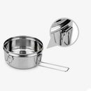 Large Portable Stainless Steel Round Lunch Box Bento Canteen School Office