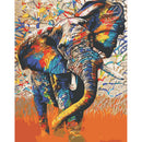 DIY Elephant Painting By Numbers Kit Hand Painted Canvas Oil Art Picture