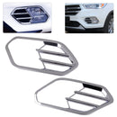 2PCS  Chrome Front Fog Light Lamp Frame Cover Trim fit for Ford Escape Kuga 2017
