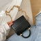 Women Mini Shoulder Bag Alligator PU Tote Chain Crossbody Pouch (Black)