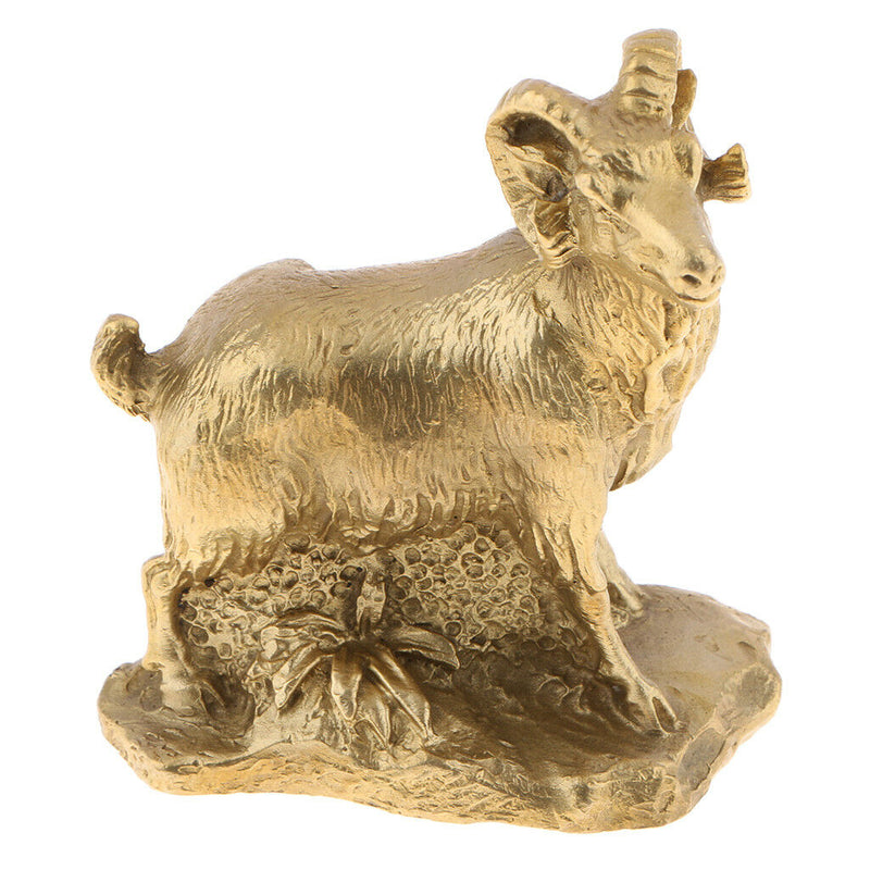 Oriental China Feng Shui Decor Goat Statue Money Lucky Zodiac Animal Figures