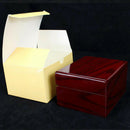 3 Pieces Red Painted Single Slot Wooden Watch Wristwatch Box Display Showcase
