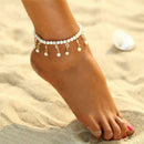 Elegant Elastic Women Pearls Anklets Leg Bracelet Ankle Chain Beach Jewelry