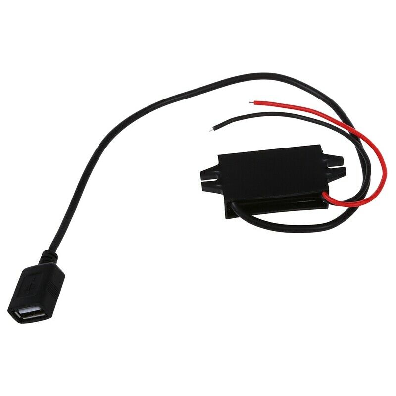 Car Charger Converter 12V To 5V 3A 15W Step Down Module With USB Cable