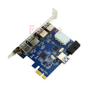 5 Port  PCI-E PCI Express Card to USB 3.0+19 Pin Adapter Connector For Win Vista