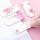 4pcs/set Cherry Blossoms Magnetic Bookmark Book Marker Page Clip Office Supplies