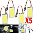 5PCS White COB Panel Dome LED Light Interior Lamp 4W 12V T10 Festoon Bulb Light*