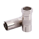 Straight F Male to PAL Female Jack RF Coaxial Connector (Pack of 2)