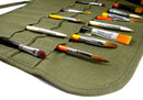 Popular Roll Up Canvas Paint Brush Storage Case Bag For Watercolor Oil NAO`US