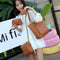 4pcs/set Shoulder Handbags Leather Women Crossbody Clutch Card Bags (Brown)