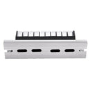 660V 15A DIN Rail Base Dual Row 10 Position Screw Terminal Barrier Strip