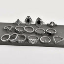 15 Pieces Finger Stack Rings For Women Bohemian Style Friends Party Decorations