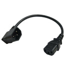 1x 35cm IEC 320 C14 to C13 AC Power Extension Cord Cable Adapter for PC PDU UPS