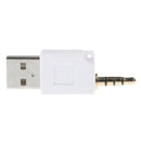 USB 2.0 to 3.5mm Adapter for iPod Shuffle 1st 2nd Generation White