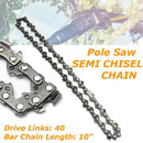 10'' Semi Chisel Chainsaw Cutting Saw Chain 40DL For Echo For Remington