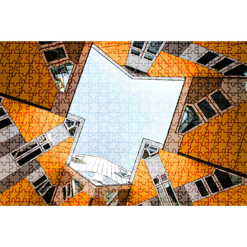 1000 Pieces Paper Jigsaw Puzzles Geometry Building Assembling Craft Decor