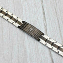 Men's Bracelets Stainless Steel Black Cross English Lords Bible Prayer Q4U0 F5W3