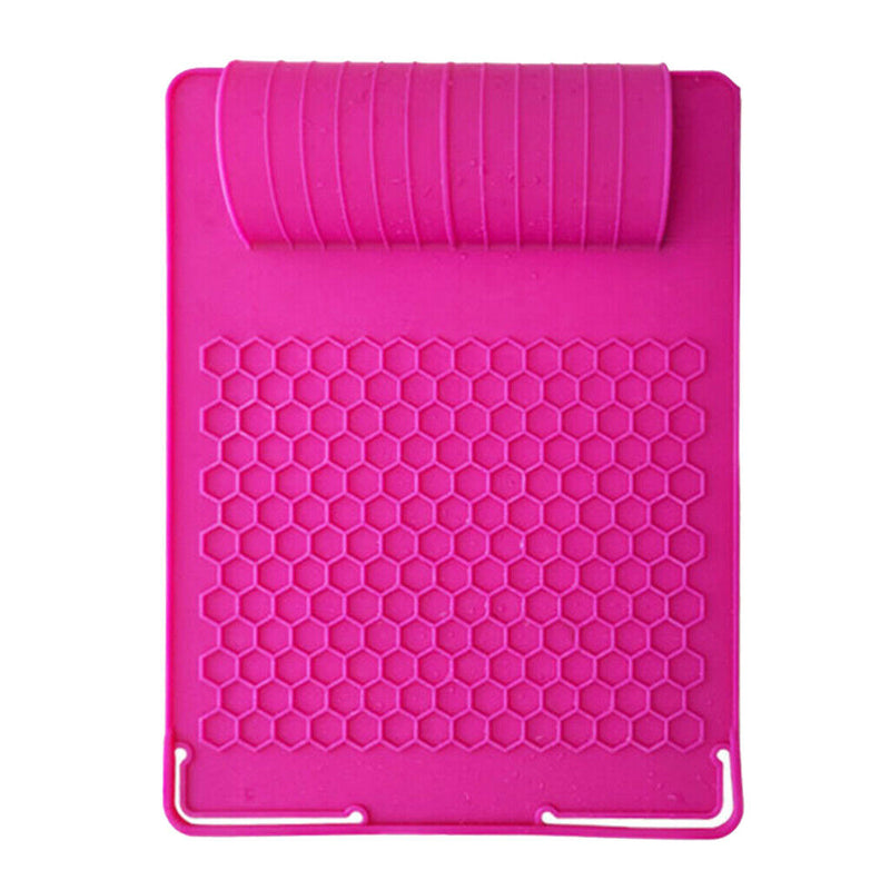 Hair Straightener  Proof Protection Silicone Mat Storage Pouch Red