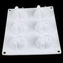 6 Holes Mouse Silicone Cake Mold Pudding Pastry Baking Chocolate Pan Desse_