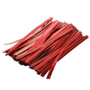 100 Pcs Red Metallic Twist Ties for Cello Candy Bags Party 8cm R4F1