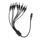 DC Power Splitter Adaptor Cable 1 Female To 8 Male Connector For  Camera