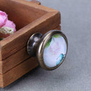 Butterfly Flower Door Knob Handle Cupboard Drawer Cabinet Wardrobe Pull