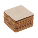 20pc Wooden / Wood Square Rectangle Plaque Unfinished DIY Craft Woodworkings