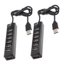 2x High Speed 7 Port USB HUB 2.0 Multi Splitter Expansion PC Laptop Adapter