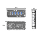 Orico 4 Ports Usb3.0 Transparent Hub Splitter With Dual Micro-USB Power Por Y4T1
