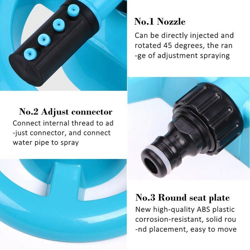 Outdoor Lawn Sprinkler 360 Degree Automatic Rotating Portable Lawn Sprinkle