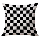 Square Removable Car Sofa Pillow Black White Square 50x50cm
